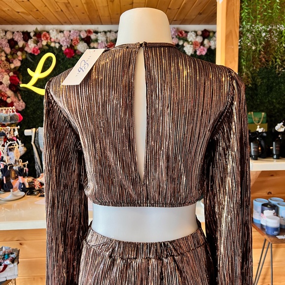 Bronze Midi Dress Cut Out - Picture 4 of 7